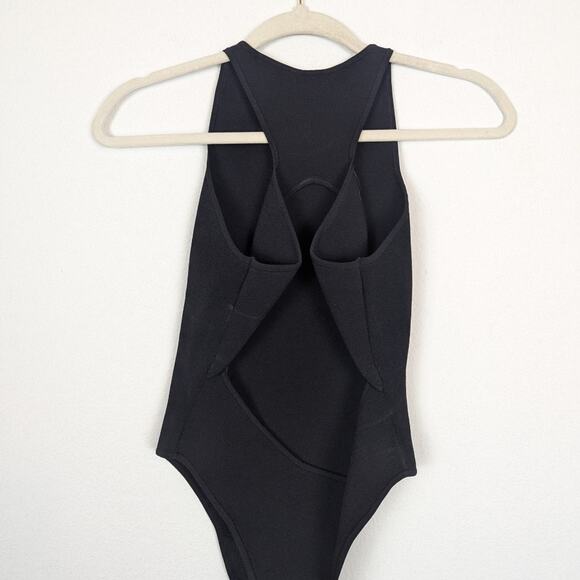 NWT A.L.C Black Pierce Cut Out High Neck Bodysuit - Picture 5 of 8